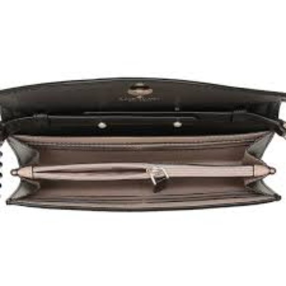 NWT eva wallet on a chain Black/warm beige - Picture 2 of 4